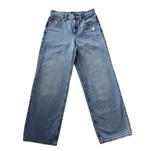 J.Crew Factory 90s Vintage Baggy Jeans Womens 24 Broadfield Wash High Rise Denim